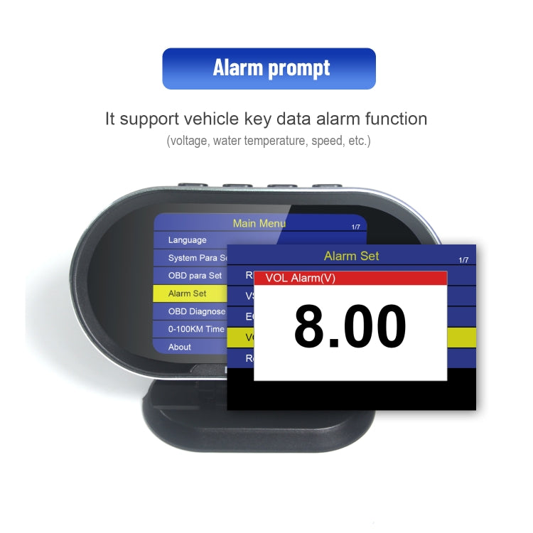 KONNWEI KW206 2 in 1 OBDII / EOBD12V เครื่องสแกนข้อบกพร่องในรถยนต์ + จอ LCD ขนาด 3.5 นิ้ว, KW206