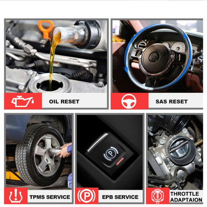 KONNWEI KW350 OBDII 12V Car Diagnostics เครื่องสแกนเนอร์ 2 นิ้วสีดำและสีขาวจอแสดงผล V007 สำหรับ Audi/ Volkswagen, KW350