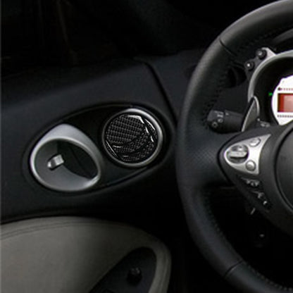 คาร์บอนไฟเบอร์ซ้ายและขวาพอร์ตไอเสียสติกเกอร์ตกแต่งสำหรับ Nissan 350z 2006-2009, ซ้ายและขวา Universal, Left And Right Exhaust Ports