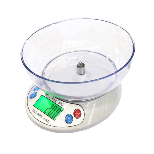 MH-680 6000g x 0.1g 2.2 นิ้ว LCD Digital Electronic Kitchen Scale, MH-680 6kg x 0.1g