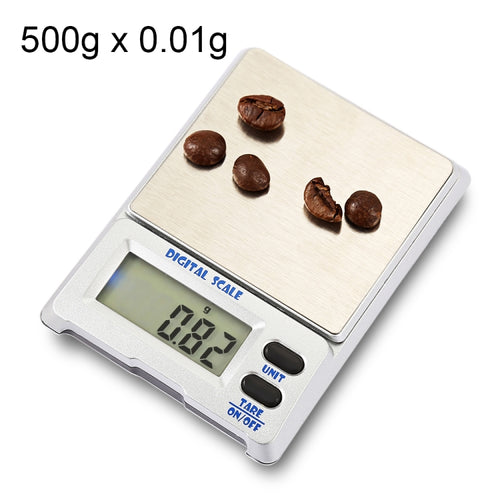 M-18 500g x 0.01g ความแม่นยำสูงเครื่องประดับอิเล็กทรอนิกส์แบบดิจิตอล Scale Balance อุปกรณ์ 1.5 นิ้วหน้าจอ LCD, 500g/0.01g