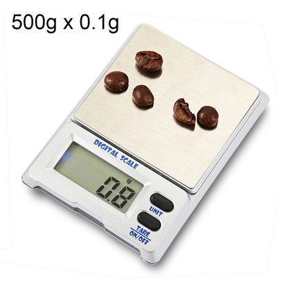 M-18 500g x 0.1g ความแม่นยำสูงเครื่องประดับอิเล็กทรอนิกส์แบบดิจิตอล Scale Balance อุปกรณ์ 1.5 นิ้วหน้าจอ LCD, 500g/0.1g