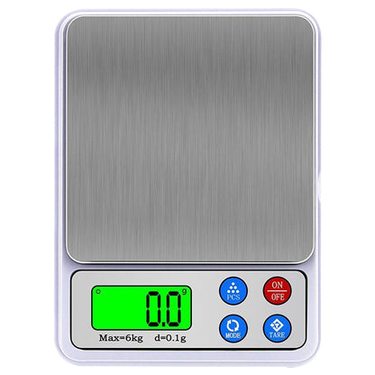 MH-555 6Kg x 0.1g ความแม่นยำสูงดิจิตอลอิเล็กทรอนิกส์แบบพกพา BALANCE อุปกรณ์ 2.2 นิ้วหน้าจอ LCD, 6000g/0.1g