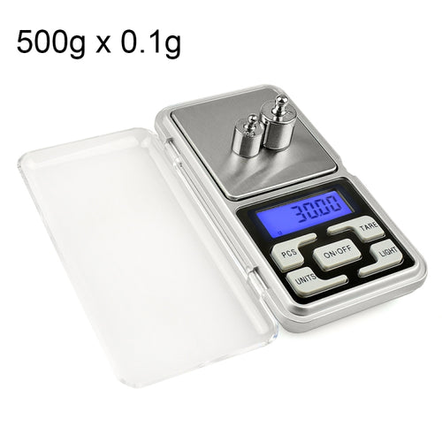 MH-100 500g x 0.1g ความแม่นยำสูงดิจิตอลอิเล็กทรอนิกส์แบบพกพา Mini Pocket Scale โทรศัพท์มือถือเครื่องชั่งน้ำหนัก BALANCE อุปกรณ์ 1.6 นิ้วหน้าจอ LCD, 500g/0.1g