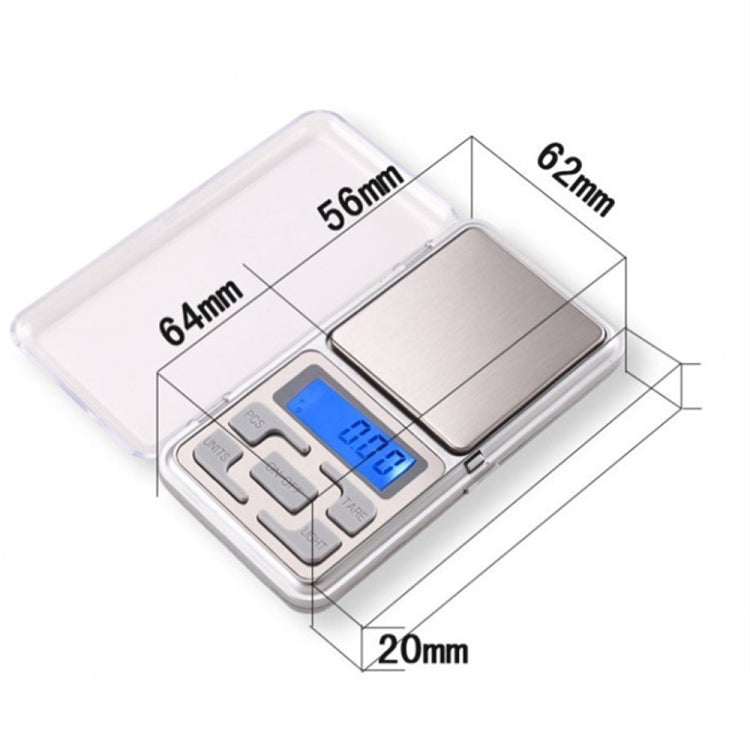MH-100 500g x 0.1g ความแม่นยำสูงดิจิตอลอิเล็กทรอนิกส์แบบพกพา Mini Pocket Scale โทรศัพท์มือถือเครื่องชั่งน้ำหนัก BALANCE อุปกรณ์ 1.6 นิ้วหน้าจอ LCD, 500g/0.1g