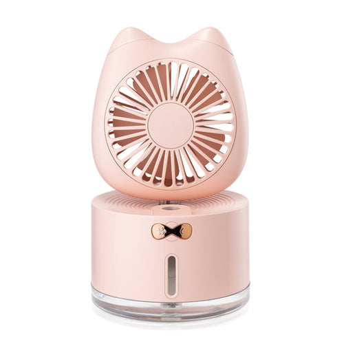 BD-MM1 Cat Shape ครัวเรือนเดสก์ท็อปแบบชาร์จไฟได้สเปรย์ Humidifier พัดลม
