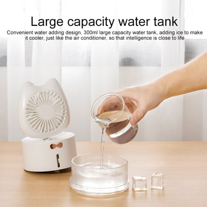 BD-MM1 Cat Shape ครัวเรือนเดสก์ท็อปแบบชาร์จไฟได้สเปรย์ Humidifier พัดลม