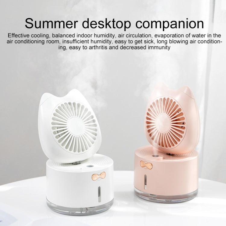 BD-MM1 Cat Shape ครัวเรือนเดสก์ท็อปแบบชาร์จไฟได้สเปรย์ Humidifier พัดลม