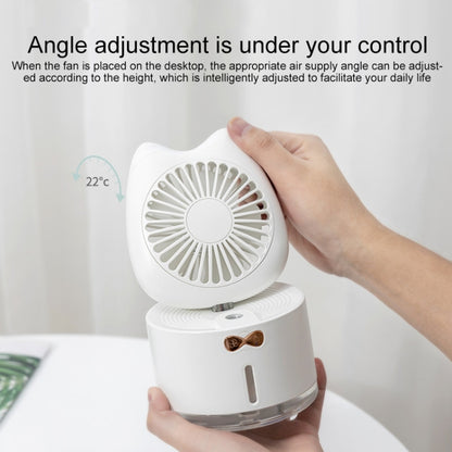 BD-MM1 Cat Shape ครัวเรือนเดสก์ท็อปแบบชาร์จไฟได้สเปรย์ Humidifier พัดลม