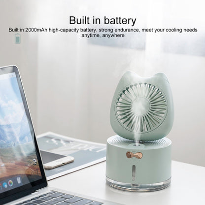 BD-MM1 Cat Shape ครัวเรือนเดสก์ท็อปแบบชาร์จไฟได้สเปรย์ Humidifier พัดลม