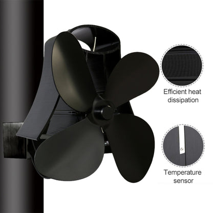 YL-105 พัดลมเตาเตาผิงแบบใช้ความร้อนอลูมิเนียม 4 ใบมีด, YL-105 (Black), YL-105 (Bronze), YL-105 (Grey), YL-105 (Gold), YL-105 (Rose Red), YL-105 (Silver), YL-105(White)