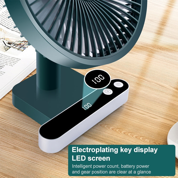 F702 พัดลมตั้งโต๊ะแบบสั่นอัตโนมัติพร้อมจอแสดงผล LED
