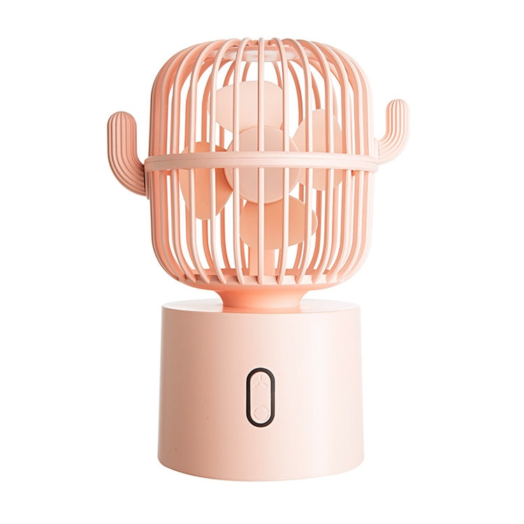 F6 กระบองเพชรพัดลมพกพาขนาดเล็ก USB เขย่าหัวมือถือโต๊ะพัดลมไฟฟ้า