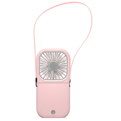 F20 พัดลมมือถือไฟฟ้าแบบพกพาสก์ท็อปพับปิดเสียง USB แขวนคอพัดลม, F20 (Pink), F20 (Green), F20 (Blue), F20 (White)