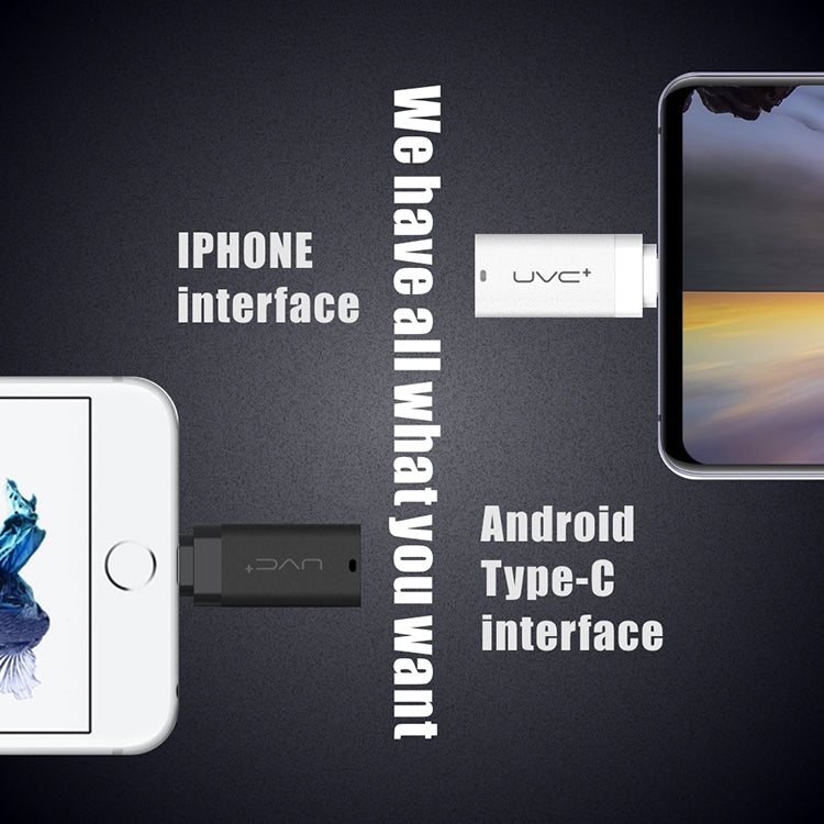 Type-C / USB-C ไฟฆ่าเชื้อโรคแบบพกพาพิเศษ UV Sanitizer สำหรับสมาร์ทโฟน, Type-C