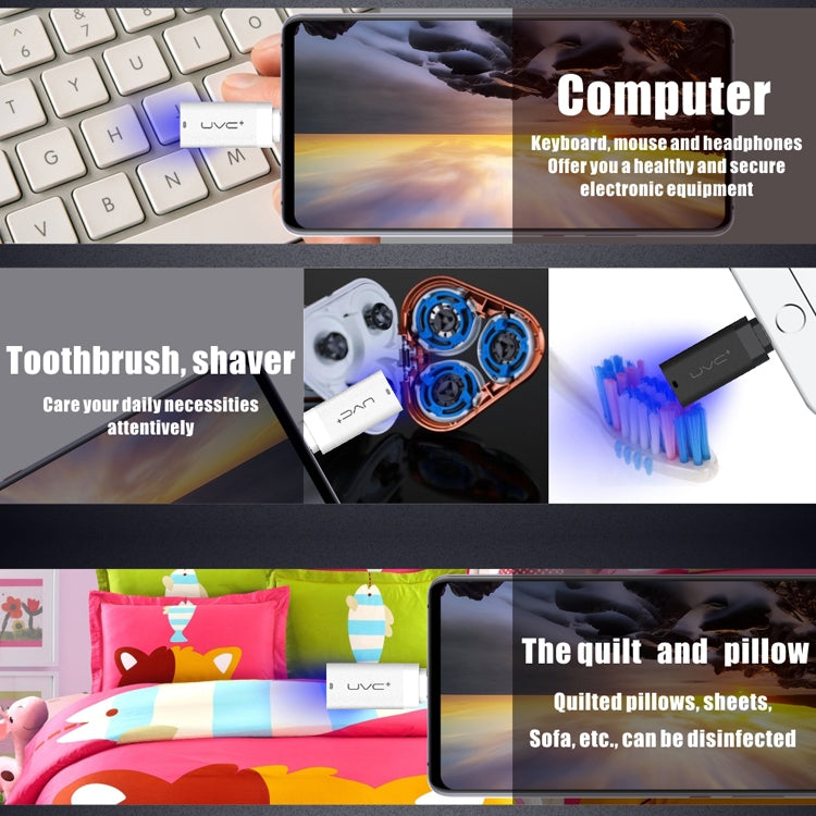 Type-C / USB-C ไฟฆ่าเชื้อโรคแบบพกพาพิเศษ UV Sanitizer สำหรับสมาร์ทโฟน, Type-C