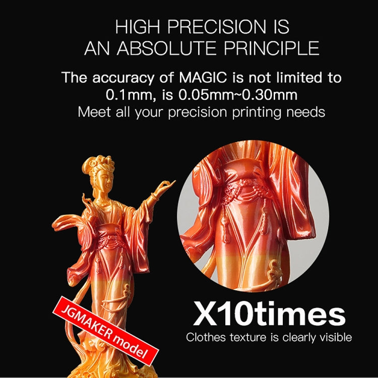 JGAURORA Magic 250W จอแสดงผล LCD เครื่องพิมพ์ 3D เดสก์ท็อปพร้อมปุ่มควบคุม