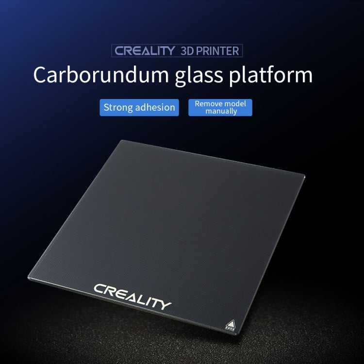 Creality Carborundum แพลตฟอร์มแผ่นกระจกเตียงอุ่นสร้างพื้นผิวสำหรับ Ender-3 ส่วนเครื่องพิมพ์ 3D