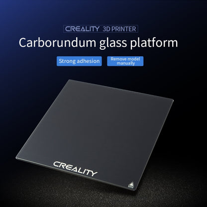 Creality Carborundum แพลตฟอร์มแผ่นกระจกเตียงอุ่นสร้างพื้นผิวสำหรับ Ender-3 ส่วนเครื่องพิมพ์ 3D