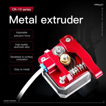 Creality โลหะทั้งหมดบล็อกสีแดง Bowden Extruder ชุดสำหรับ Ender-3 / Ender-3 Pro / Ender-3 V2 / CR-10 Pro V2 3D เครื่องพิมพ์