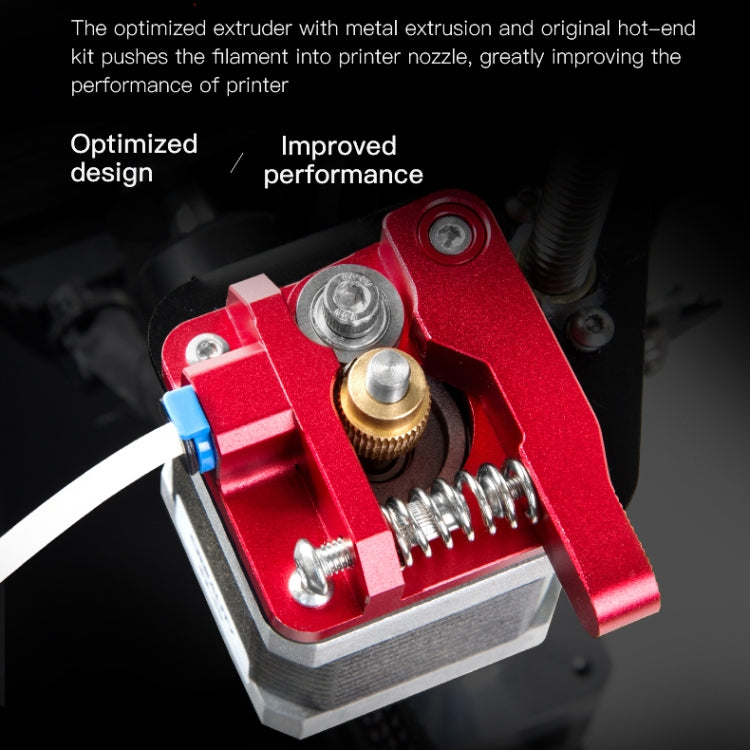 Creality โลหะทั้งหมดบล็อกสีแดง Bowden Extruder ชุดสำหรับ Ender-3 / Ender-3 Pro / Ender-3 V2 / CR-10 Pro V2 3D เครื่องพิมพ์