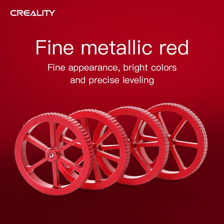 Creality โลหะสีแดงมือสกรู Leveling Nut สำหรับ Ender-3 / Ender-3 Pro / Ender-3 V2 / CR-10 Pro V2 3D เครื่องพิมพ์
