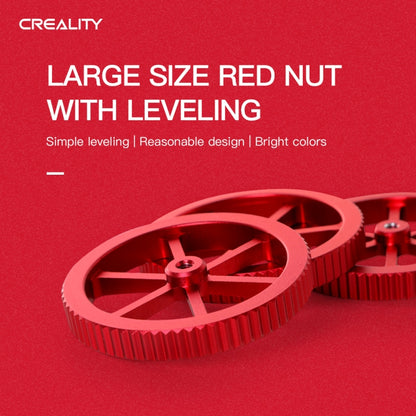 Creality โลหะสีแดงมือสกรู Leveling Nut สำหรับ Ender-3 / Ender-3 Pro / Ender-3 V2 / CR-10 Pro V2 3D เครื่องพิมพ์
