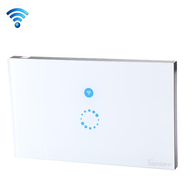 Sonoff Touch 120 มม. 1 Gang กระจกเทมเปอร์แผงสวิตช์ผนังไฟบ้านอัจฉริยะสวิตช์สัมผัส, ใช้งานร่วมกับ Alexa และ Google Home, AC 90 V - 250 V 400 W 2A, 120mm