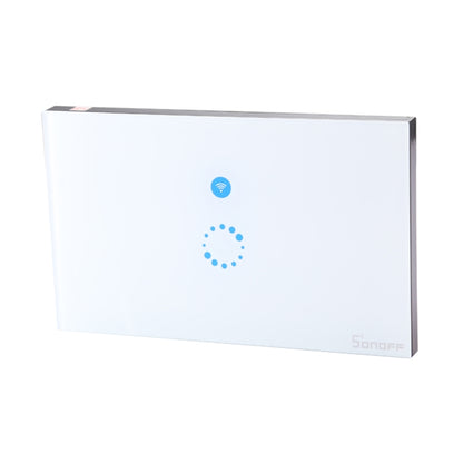Sonoff Touch 120 มม. 1 Gang กระจกเทมเปอร์แผงสวิตช์ผนังไฟบ้านอัจฉริยะสวิตช์สัมผัส, ใช้งานร่วมกับ Alexa และ Google Home, AC 90 V - 250 V 400 W 2A, 120mm
