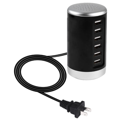 XLD4 30W 6-USB พอร์ตอะแดปเตอร์ชาร์จไฟสถานี AC100-240V, ปลั๊ก US