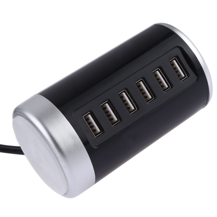 XLD4 30W 6-USB พอร์ตอะแดปเตอร์ชาร์จไฟสถานี AC100-240V, ปลั๊ก US