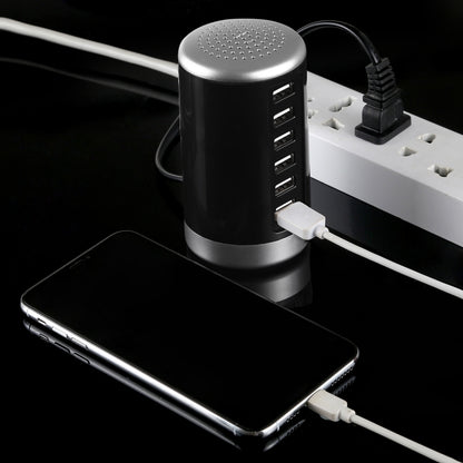 XLD4 30W 6-USB พอร์ตอะแดปเตอร์ชาร์จไฟสถานี AC100-240V, ปลั๊ก US
