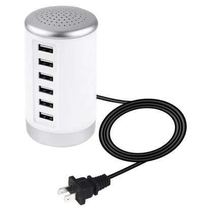 XLD4 30W 6-USB พอร์ตอะแดปเตอร์ชาร์จไฟสถานี AC100-240V, ปลั๊ก US