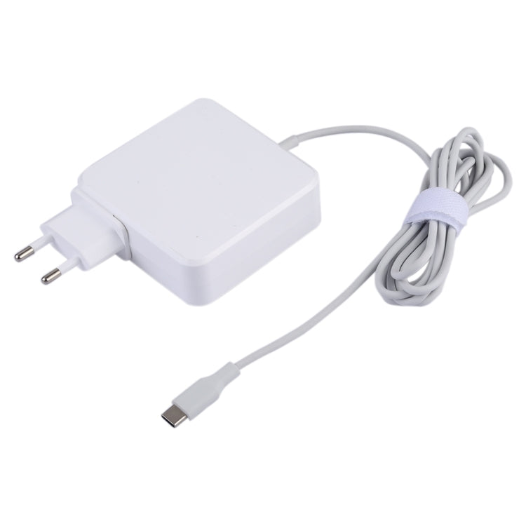 เครื่องชาร์จพกพาอะแดปเตอร์แปลงไฟ USB-C / Type-C 87W พร้อมสายชาร์จ 1.8 ม. ปลั๊ก EU
