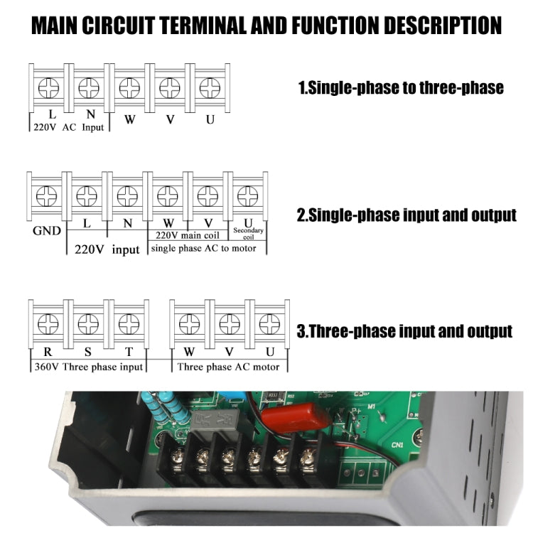 AT1-2200S 2.2KW 220V อินเวอร์เตอร์เฟสเดียว, AT1-2200S