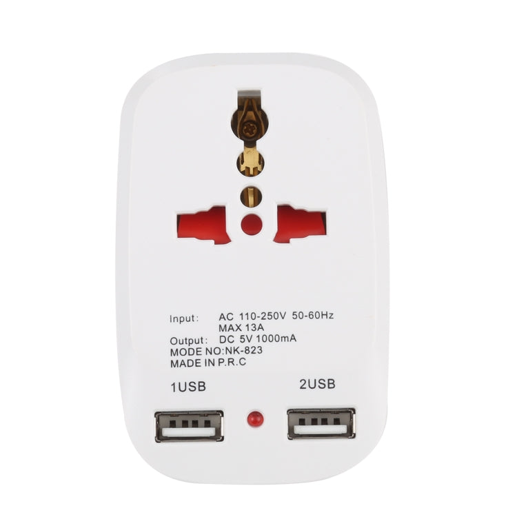 ปลั๊กอะแดปเตอร์ชาร์จไฟ USB Travel Charger NK-823 2000W แบบปลั๊ก UK
