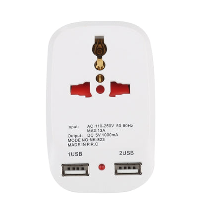 ปลั๊กอะแดปเตอร์ชาร์จไฟ USB Travel Charger NK-823 2000W แบบปลั๊ก UK