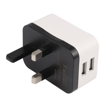 WN-2018 ปลั๊กอะแดปเตอร์ชาร์จไฟ USB Travel Charger แบบคู่, ปลั๊ก UK, UK Plug