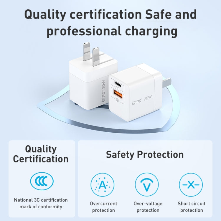 MOMAX UM36 PD 20W USB-C / Type-C + USB Fast Charger Power Adapter, ปลั๊ก CN, UM36
