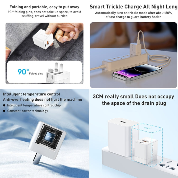 MOMAX UM36 PD 20W USB-C / Type-C + USB Fast Charger Power Adapter, ปลั๊ก CN, UM36