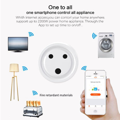 10A มินิสมาร์ท WiFi ซ็อกเก็ตขนาดเล็กแอฟริกาใต้/อินเดียปลั๊กรีโมทคอนโทรลสวิตช์จับเวลาอะแดปเตอร์ไฟฟ้ากับ Alexa
