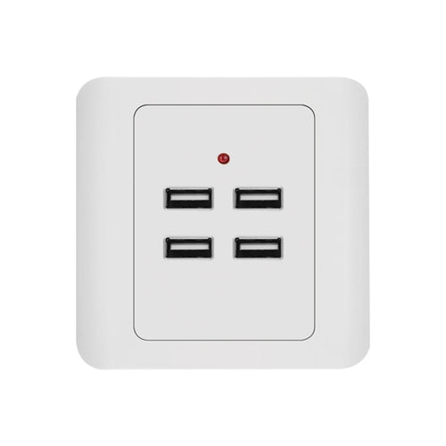 5V 3.1A 4 พอร์ต USB Wall Charger อะแดปเตอร์ Dock Station ซ็อกเก็ตแผงไฟฟ้า,อินพุต 36V, 4 Ports USB 2.0