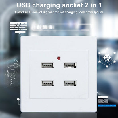 5V 3.1A 4 พอร์ต USB Wall Charger อะแดปเตอร์ Dock Station ซ็อกเก็ตแผงไฟฟ้า,อินพุต 36V, 4 Ports USB 2.0