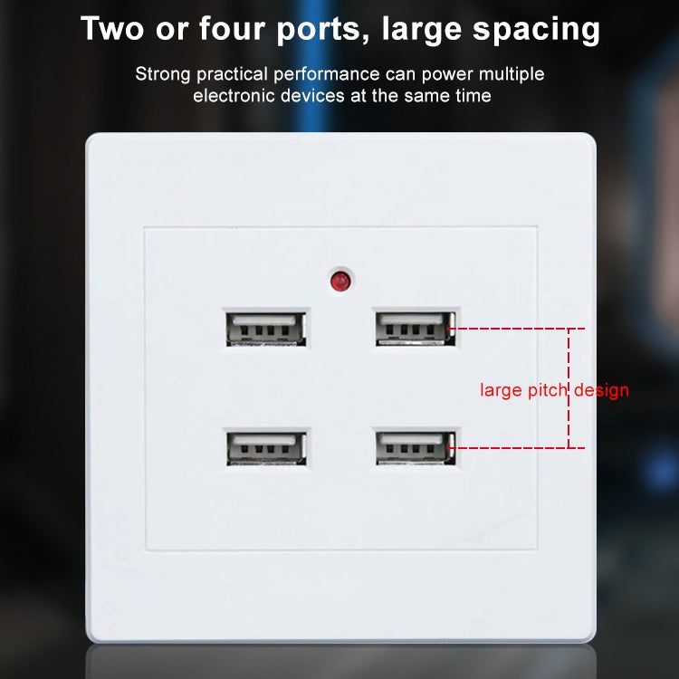 5V 3.1A 4 พอร์ต USB Wall Charger อะแดปเตอร์ Dock Station ซ็อกเก็ตแผงไฟฟ้า,อินพุต 36V, 4 Ports USB 2.0