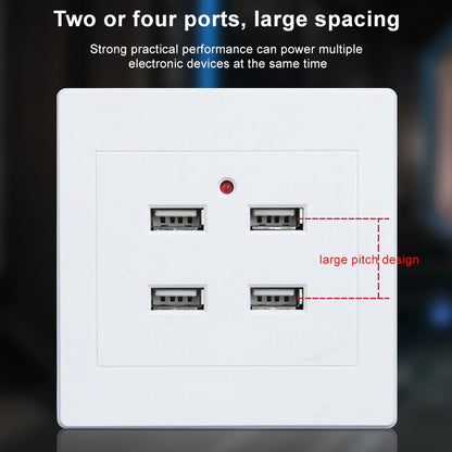 5V 3.1A 4 พอร์ต USB Wall Charger อะแดปเตอร์ Dock Station ซ็อกเก็ตแผงไฟฟ้า,อินพุต 36V, 4 Ports USB 2.0