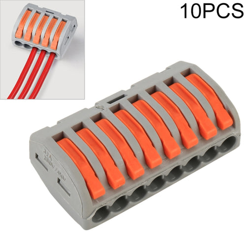 10 ชิ้น 8 พอร์ต PCT Series สถาปัตยกรรมสายไฟ LED โคมไฟตัวนำจำหน่ายกล่องลวด Joint, 8 Port