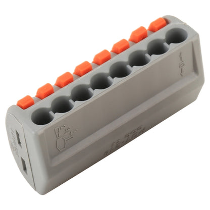 10 ชิ้น 8 พอร์ต PCT Series สถาปัตยกรรมสายไฟ LED โคมไฟตัวนำจำหน่ายกล่องลวด Joint, 8 Port