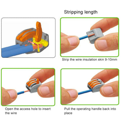 10 ชิ้น 8 พอร์ต PCT Series สถาปัตยกรรมสายไฟ LED โคมไฟตัวนำจำหน่ายกล่องลวด Joint, 8 Port