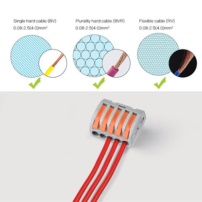 10 ชิ้น 8 พอร์ต PCT Series สถาปัตยกรรมสายไฟ LED โคมไฟตัวนำจำหน่ายกล่องลวด Joint, 8 Port