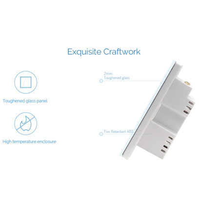 WS-UK-01 EWeLink APP & Touch Control 2A 1 Gang แผงกระจกนิรภัยสมาร์ทสวิตช์ผนัง, AC 90 V-250 V, UK Plug, 1 Gang